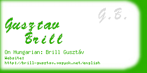 gusztav brill business card